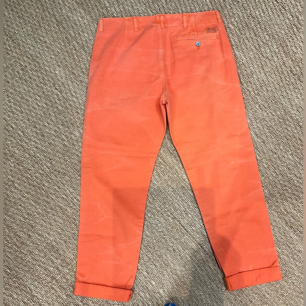 Polo by Ralph Lauren Quin Boyfriend Distressed Vibrant Orange Denim Jeans
 sz 4 - Picture 2 of 5